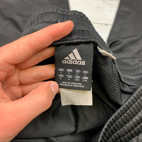 Adidas Black Tri-Stripe Straight Leg Sweatpants L - Picture 3 of 10